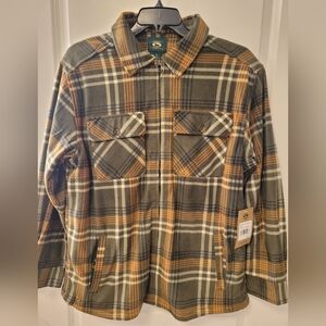 Stillwater Supply Co Plaid Men's Jacket, Size Large L, Green and Brown, New